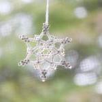 Silver Grey Snowflake Orna..